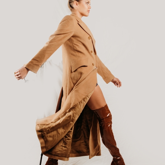 Vintage Burberrys Wool Trench Coat - Picture 2 of 5